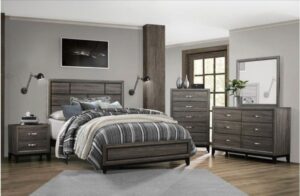 5-Piece Queen Bedroom Set – Complete Luxury (Mattress, Dresser, Night Stands & Mirror)