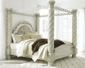 Cassimore King Poster Bed with Canopy – Complete Bedroom Set