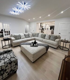L-Shape Light Beige Sectional Couch